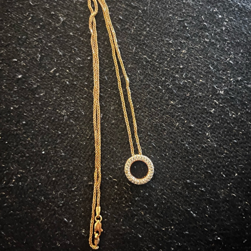 10k Rose Gold diamond necklace